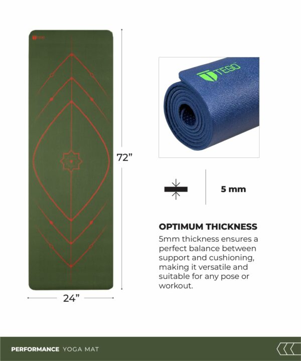 Reversible Yoga Mat with GuideAlign - Anti-Slip, 5-6mm Thickness - Image 5