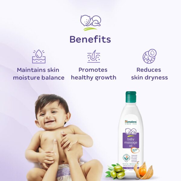 Himalaya Baby Massage Oil 500ml - Nourishing & Safe for Babies - Image 4
