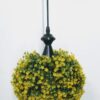 Faux Green Grass Ball Topiary Hanging Pendant Light Set