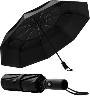 Portable Auto Travel Umbrella - Windproof, Compact & Lightweight