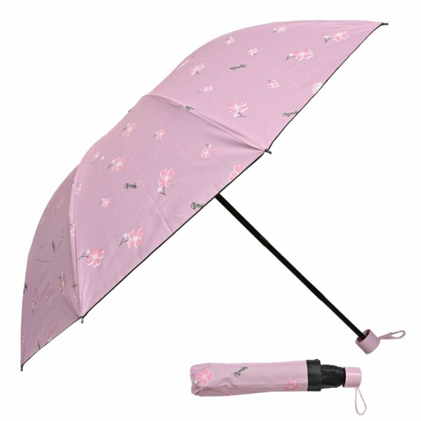 Compact 3-Fold Manual Umbrella for Rain & Sun Protection