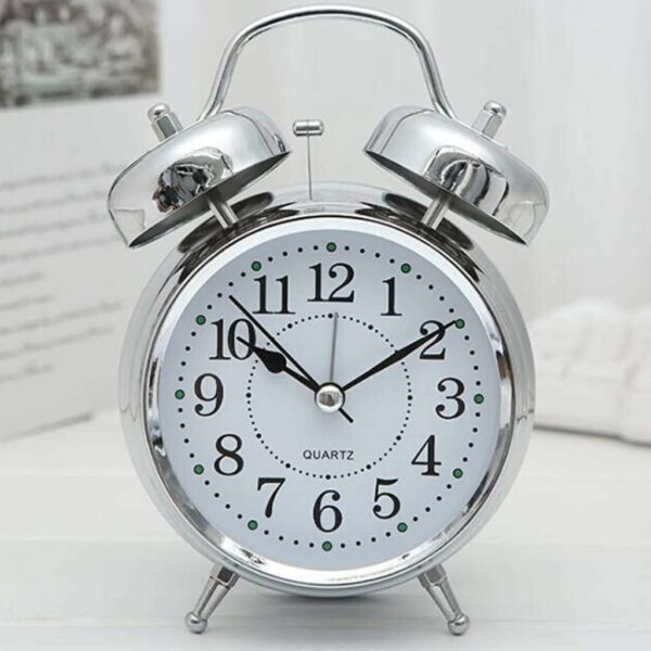Vintage Twin Bell Alarm Clock with Loud Sound and LED Display - Image 6