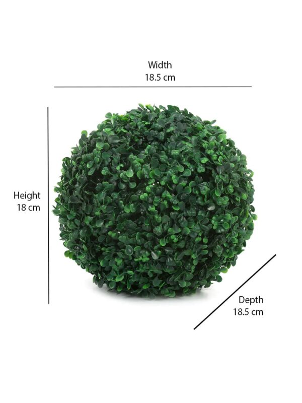 Set of 2 PVC Artificial Eucalyptus Boxwood Topiary Balls - 28 cm - Image 3