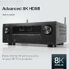 Denon AVR-X2800H 7.2ch AV Receiver with 8K & 3D Audio