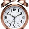 Vintage Twin Bell Alarm Clock with LED Light - Extra Loud