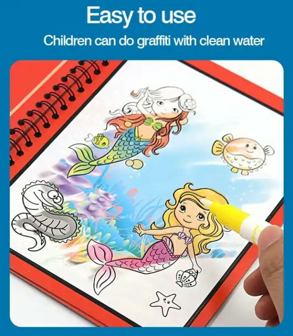 4Pc Reusable Water Coloring Books for Kids 2-10 Years - Image 2