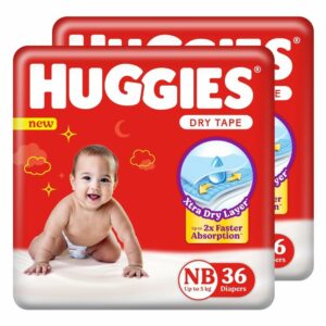 Adjustable Tape Style Diapers for Newborns - 72 Pack
