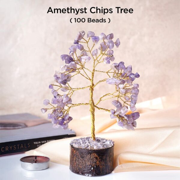 Amethyst Crystal Tree - 100 Beads, Feng Shui Decor, 4 Inch - Image 5