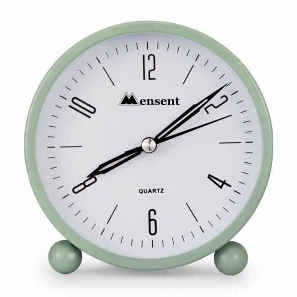 Silent Analog Alarm Clock with Night Light - Battery Powered - Image 2