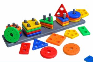Montessori Learning Blocks for Toddlers - 20 Colorful Shapes