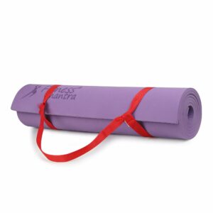 Eco-Friendly 6mm Yoga Mat with Carrying Strap - Purple