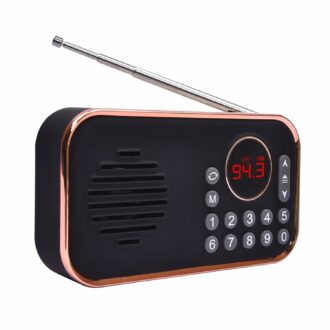 Portable FM Radio with Bluetooth and Rechargeable Battery