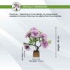 Artificial Flower Bonsai Tree with Wooden Pot for Indoor D?cor