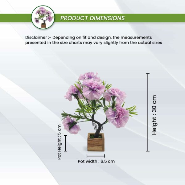 Artificial Flower Bonsai Tree with Wooden Pot for Indoor D?cor - Image 4