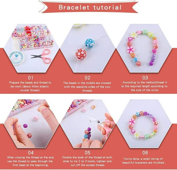 Plastic Beads Craft Kit for Kids - DIY Jewelry Making Set - Image 4