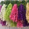 Pack of 6 Multicolor Artificial Wisteria Vine for Decor