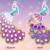 Mirror Mosaic Butterfly & Peacock Craft Kit - 450+ Stickers