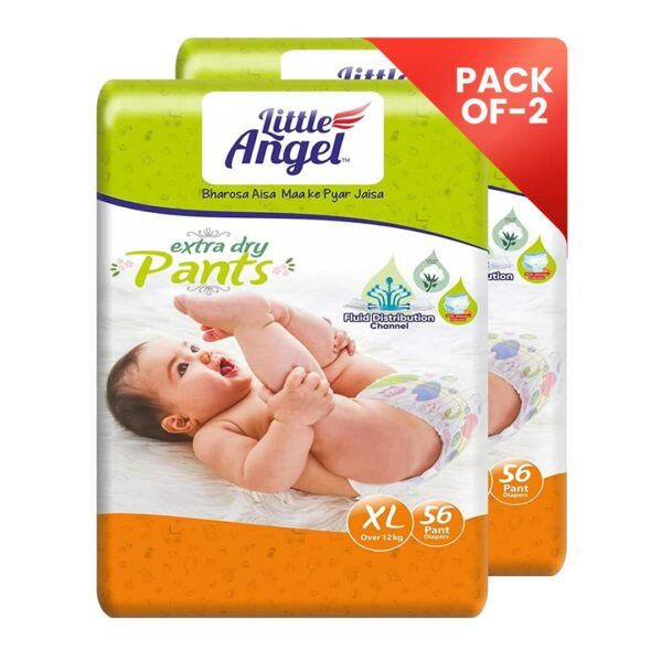 Extra Large Baby Diaper Pants - 112 Count, 12 Hours Protection