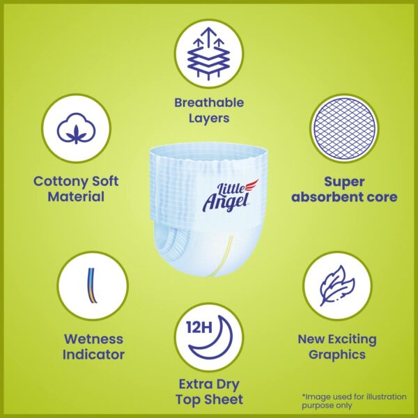 Extra Large Baby Diaper Pants - 112 Count, 12 Hours Protection - Image 6