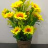 Artificial Sunflower Plant Pot - 45cm Yellow Home Decor