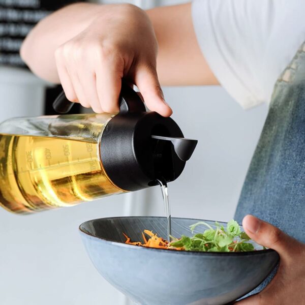 Borosilicate Glass Oil Dispenser with Measurement Marking - 1 Ltr - Image 4