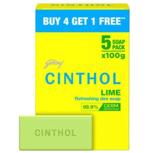 Lime Fresh Bath Soap Pack of 5 - 99.9% Germ Protection
