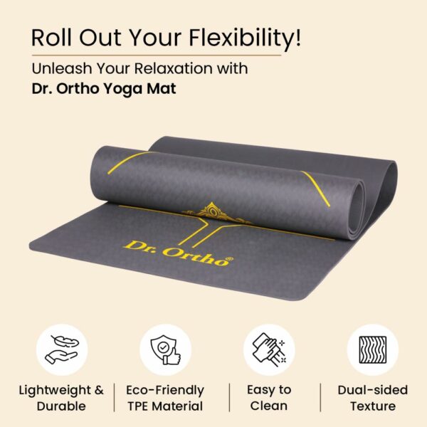 Eco-Friendly 6MM Thick Yoga Mat for Home & Gym - Navy Blue - Image 4