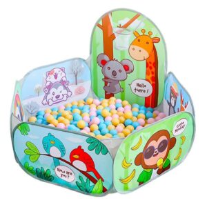 Kids Jungle Basketball Ball Pool - Foldable Play Tent for Ages 2+
