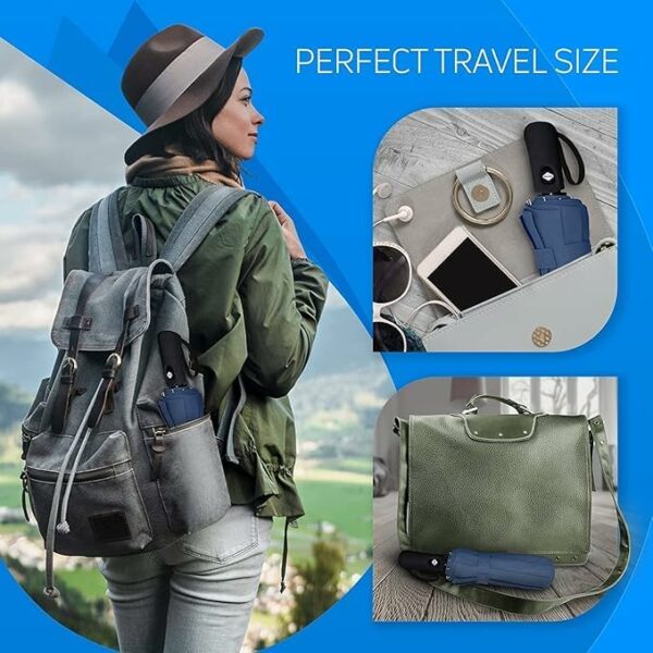 Automatic Open Travel Umbrella - Windproof, Large Canopy - Image 3