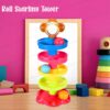 Multicolor 5-Tier Ball Ramp Toy for Babies and Toddlers
