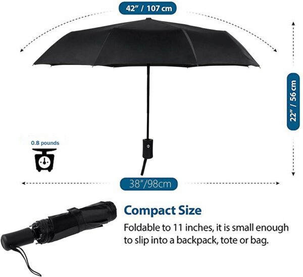 Windproof Compact Travel Umbrella - Automatic & Lightweight - Image 4