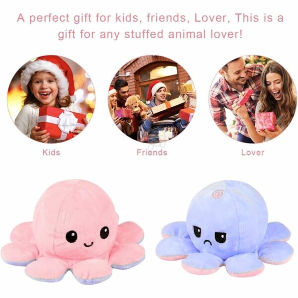 Mini Reversible Octopus Plush Toy for Kids - 12cm - Image 5
