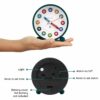 Silent Analog Table Alarm Clock with Night Light - Multicolor Design for Home & Office