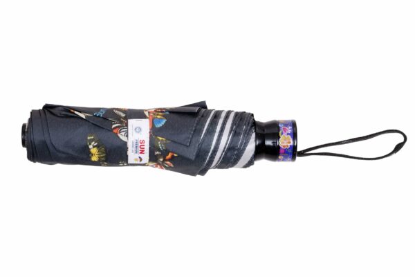 UV Protection Butterfly Border Print 3 Fold Umbrella - Image 3