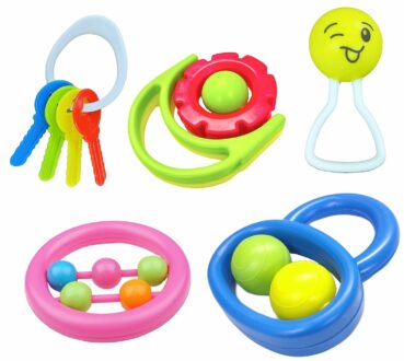 Colorful BPA-Free Rattle Set for Infants - 5 Toy Bundle