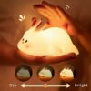 Cute Rabbit Night Light - Touch Silicone LED Lamp for Kids