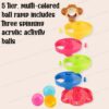 Multicolor 5-Tier Ball Ramp Toy for Babies and Toddlers