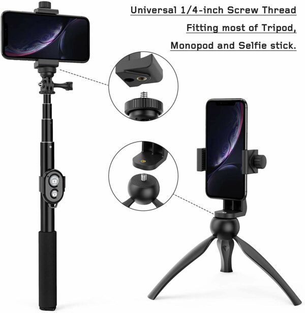 360? Adjustable Phone Holder for Tripods - Universal Compatibility - Image 6
