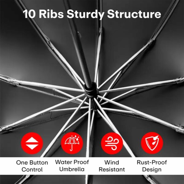 Compact Travel Umbrella with UV Protection & Anti-Slip Handle - Image 4