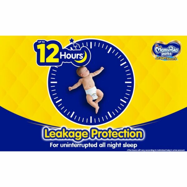 All Night Absorb Baby Diapers, Large (L), 44 Count, 9-14 kg - Image 5