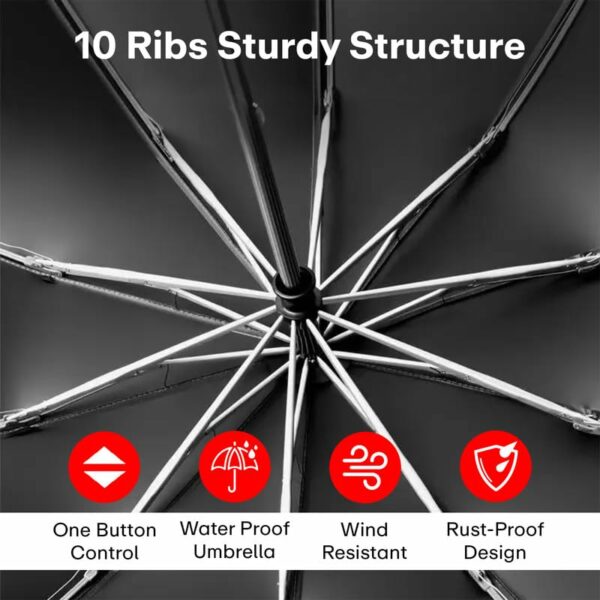 Compact Travel Umbrella with UV Protection & Anti-Slip Handle - Image 4