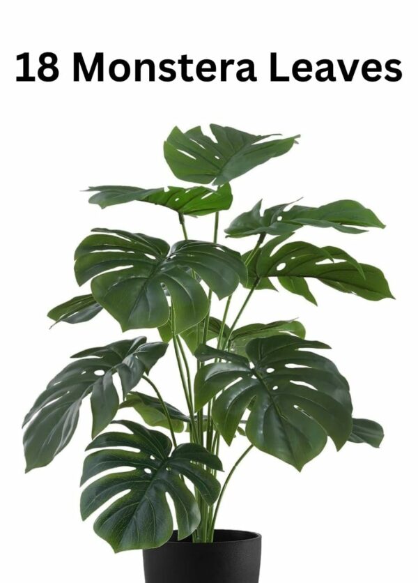 Artificial Monstera Plants - 26 Inch Faux Palm Leaves for Decor - Image 3