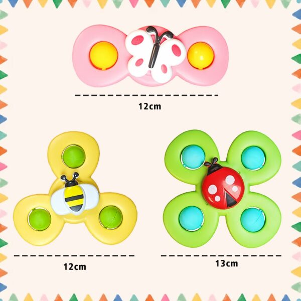 Wembley Baby Bath Spinner Toy Set - 3 Pcs for Fun & Learning - Image 3
