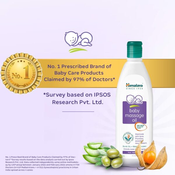 Himalaya Baby Massage Oil 500ml - Nourishing & Safe for Babies - Image 3