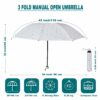 Compact 3-Fold Printed Umbrella - UV & Rain Protection