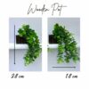 Pack of 3 Hanging Artificial Foliage Vine Plants - 28cm Green