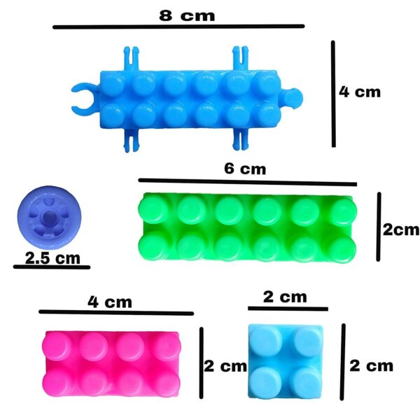 Educational Building Blocks for Kids - 110 Pcs Multicolor Set - Image 4