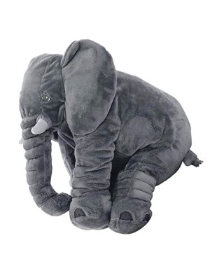 Big Size Elephant Plush Soft Toy for Kids - 60 cm Grey