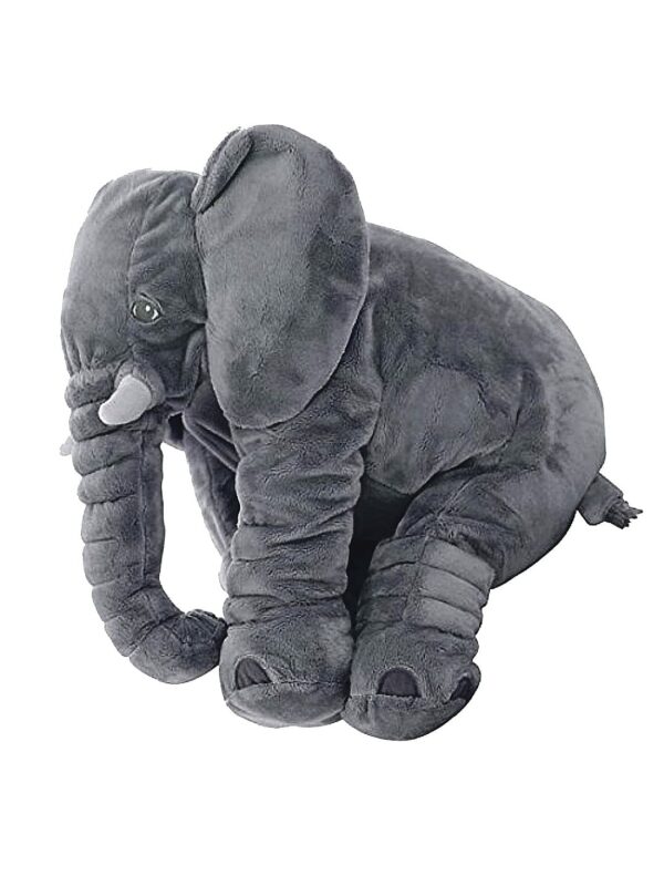 Big Size Elephant Plush Soft Toy for Kids - 60 cm Grey