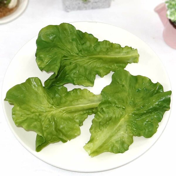 6pcs Artificial Green Lettuce Leaves - PVC Simulation Food - Image 3